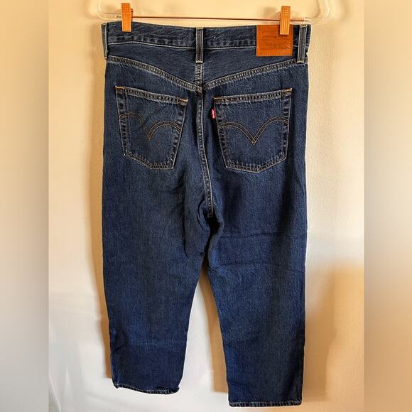 Levis Premium Ribcage Straight Ankle Women's Size 30 Jean Dark Wash Button Fly - Picture 10 of 10